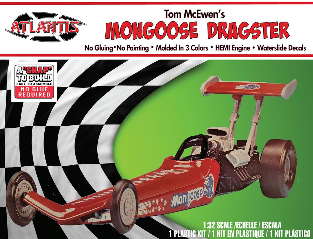 Atlantis Models 1120 1/32 Tom McEwen Mongoose Dragster (Snap) (formerly Revell)