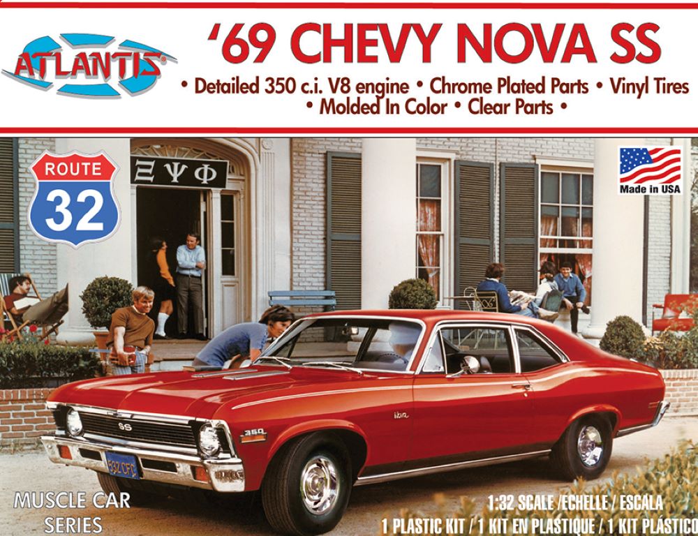 Atlantis Models 2006 1/32 1969 Chevy Nova SS Route 32 Car (formerly Monogram)