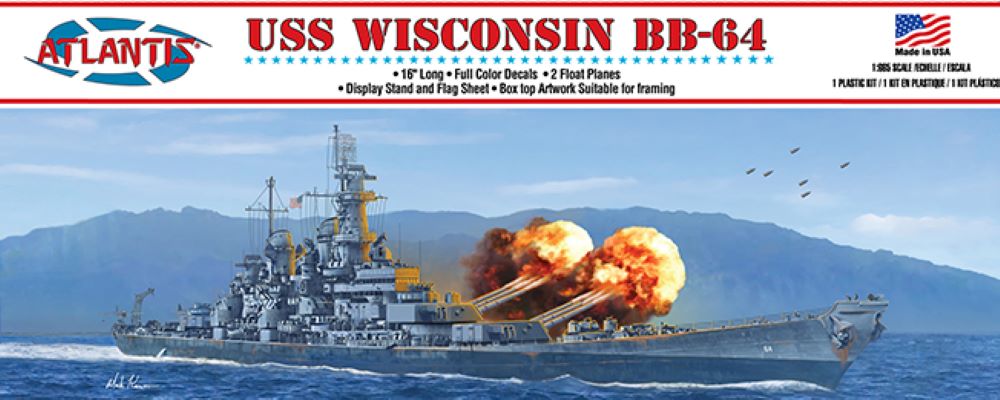 Atlantis Models 3006 1/665 USS Wisconsin BB64 Battleship (formerly Monogram)