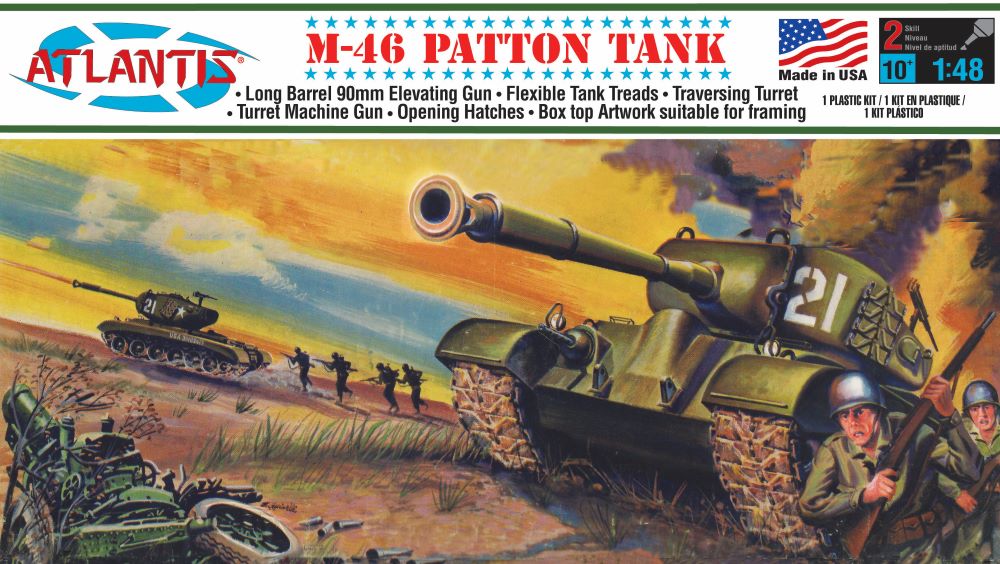 Atlantis Models 301 1/48 US M46 Patton Tank (formerly Aurora)