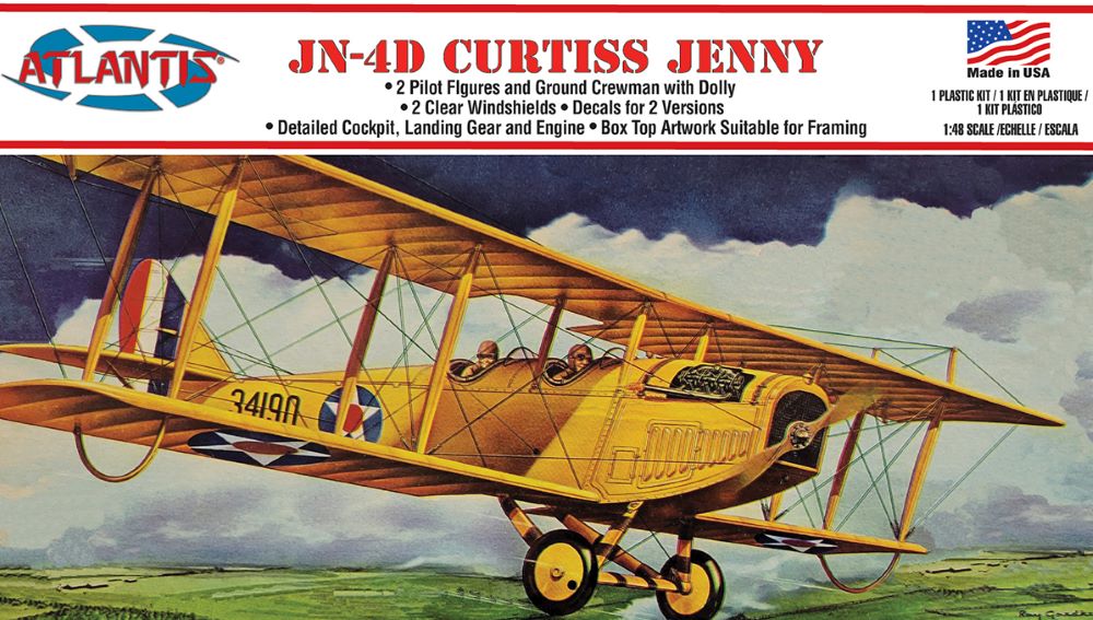 Atlantis Models 534 1/48 Curtiss Jenny JN4 BiPlane (formerly Lindberg)