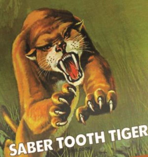 Atlantis Models 733 1/13 Prehistoric Scenes: Saber Tooth Tiger (Snap) (formerly Aurora)