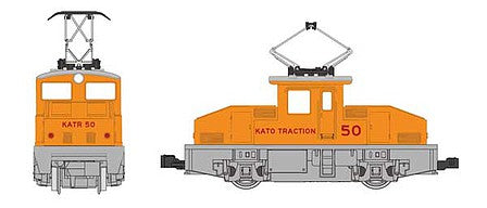 Kato 10504us N Scale 2-Axle Steeple Cab Electric - Standard DC - Pocket Line -- Kato Traction KATR #50 (yellow, red)