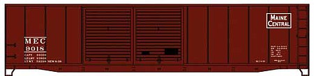 Accurail 5243 HO Scale AAR 50' Riveted-Side Double-Door Boxcar - Kit -- Maine Central 9018 (Boxcar Red, Rectangular Logo)