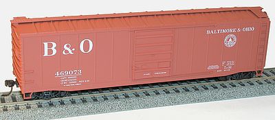 Accurail 5503 HO Scale 50' Steel Boxcar w/8' Superior Doors, Roofwalk, High Ladders, Brakewheel - K -- Baltimore & Ohio #469703 (Boxcar Red, Large B&O & 13 States Logo)