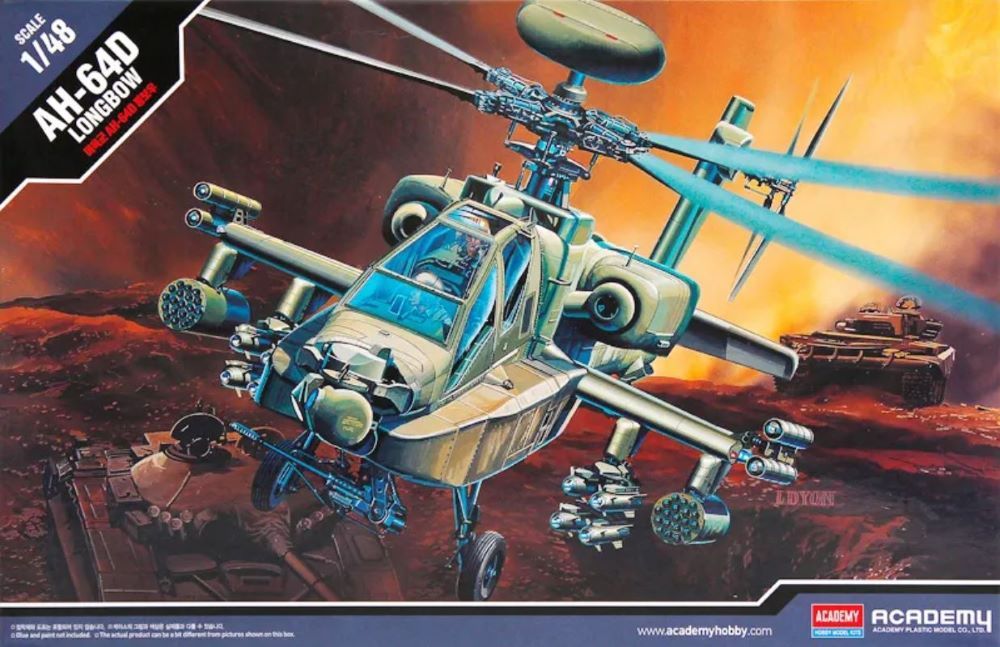 Academy 12268 1/48 AH64D Longbow US Army Helicopter
