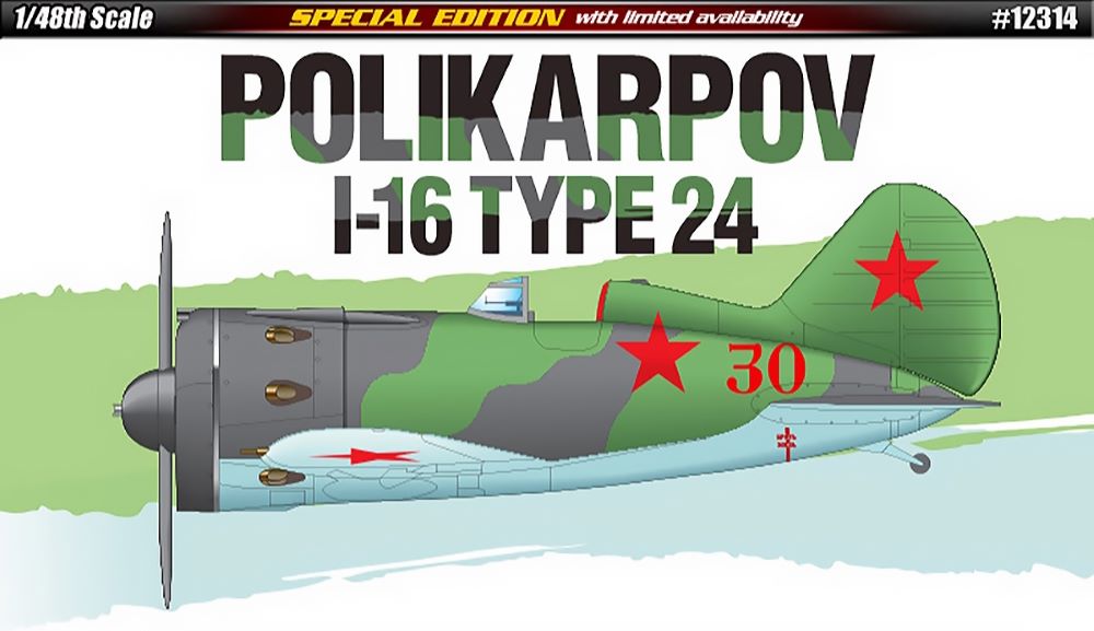 Academy 12314 1/48 Polikarpov I16 Type 24 Fighter (Special Edition)