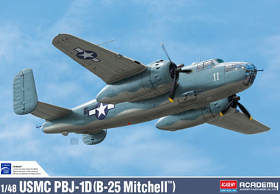 Academy 12334 1/48 USMC PBJ1D (B-25 Mitchell) Bomber