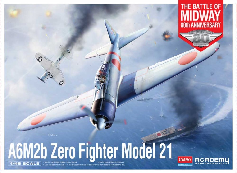 Academy 12352 1/48 A6M2b Zero Model 21 Fighter Battle of Midway 80th Anniversary