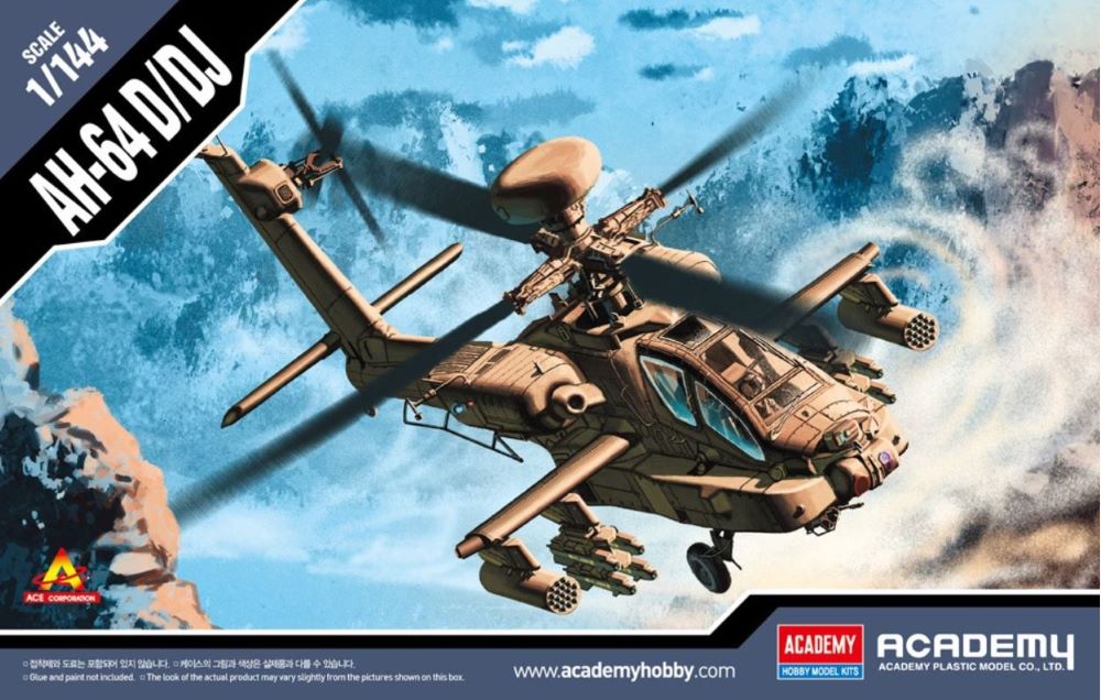 Academy 12625 1/144 AH64D/DJ Combat Helicopter