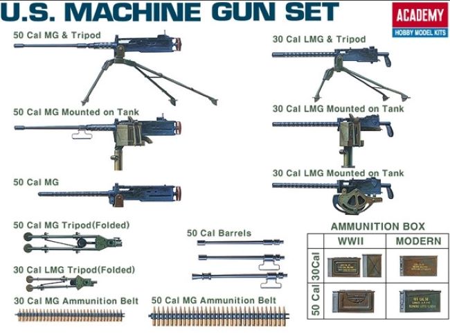 Academy 13262 1/35 WWII US Machine Gun Set