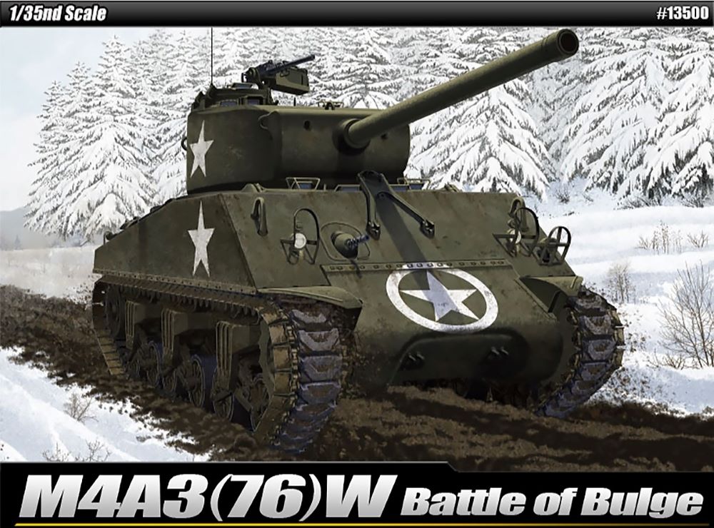 Academy 13500 1/35 M4A3(76)W US Army Main Battle Tank Battle of the Bulge