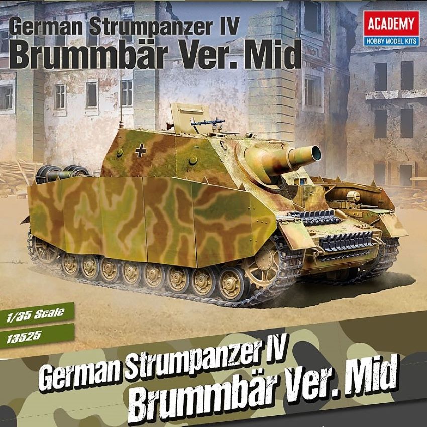 Academy 13525 1/35 German Sturmpanzer IV Brummbar Mid Version Tank