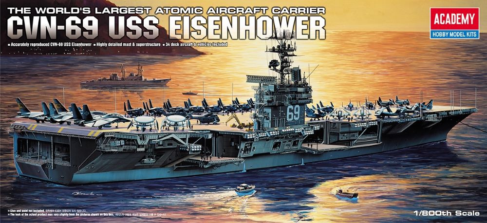 Academy 14212 1/800 USS Eisenhower CVN69 Aircraft Carrier