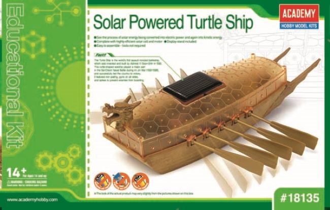 Academy 18135 Educational Kit: Solar Powered Turtle Ship (Approx 6"L) (Snap)