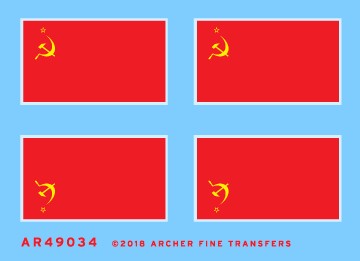 Archer Fine Transfers 49034 1/48 Russian WWII Flags (2) (D)