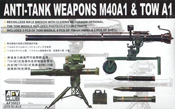 AFV Club 35021 1/35 Anti-Tank Weapons M40A1 & TOW A1