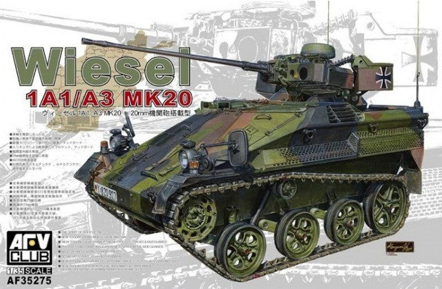 AFV Club 35275 1/35 Wiesel 1 A1/A3 Fire Support Version Armored Tracked Vehicle w/Mk 20 Gun