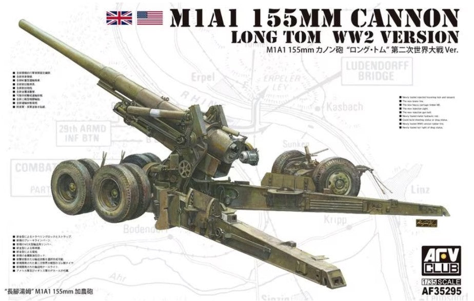 AFV Club 35295 1/35 M1A1 155mm Cannon Long Tom WWII Version Gun