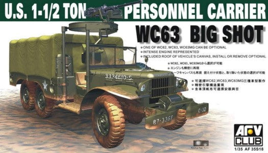 AFV Club 35S18 1/35 WC63 Big Shot 1.5-Ton Personnel Carrier