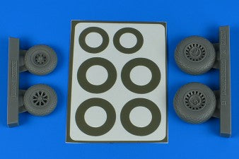 Aires 4847 1/48 A26B/C (B26B/C) Invader Early Diamond Pattern Wheels & Paint Masks For ICM (D)