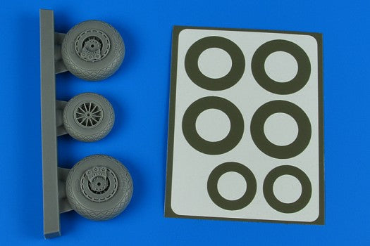 Aires 4873 1/48 B26K Invader Wheels & Paint Masks Late Diamond Pattern For ICM
