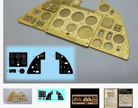 Airscale 2416 1/24 Hurricane Mk 1 Instrument Panel (Photo-Etch & Decal) for ARX (D)