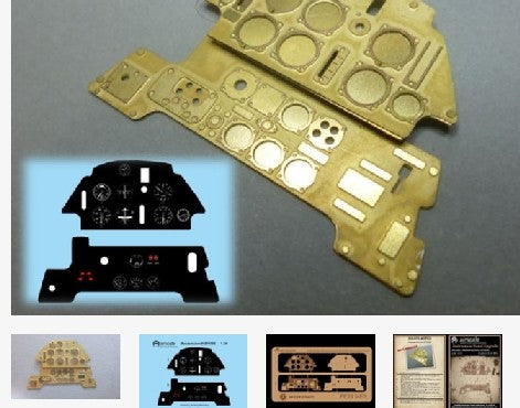 Airscale 2418 1/24 Messerschmitt Bf109E Instrument Panel (Photo-Etch & Decal) for ARX (D)