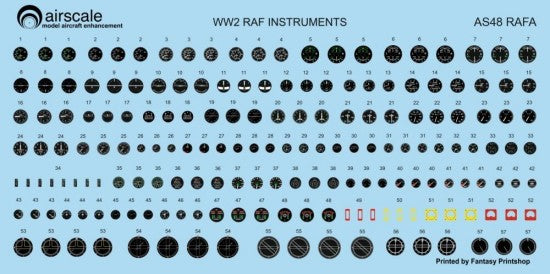 Airscale 4804 1/48 WWII RAF Instrument Dials (Decal)