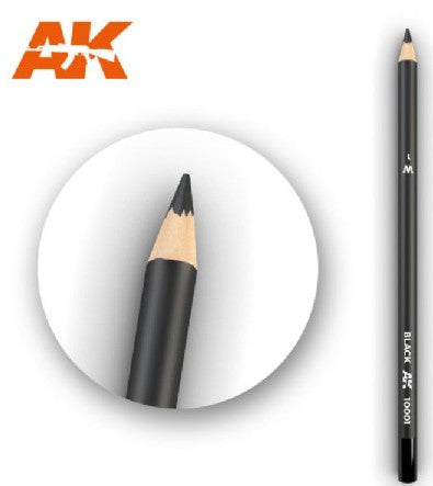 AK Interactive 10001 Weathering Pencils: Black (5/Bx)