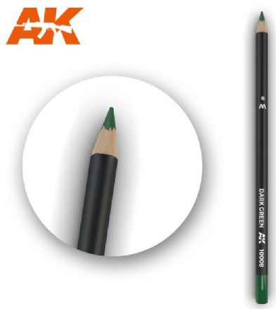 AK Interactive 10008 Weathering Pencils: Dark Green (5/Bx)