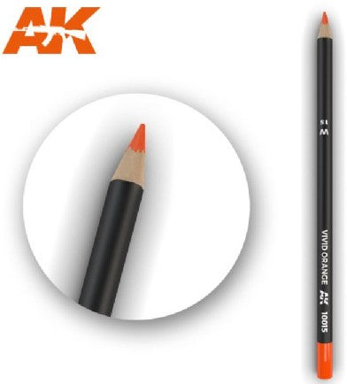 AK Interactive 10015 Weathering Pencils: Vivid Orange (5/Bx)