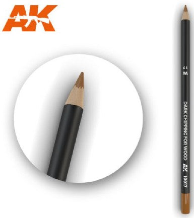 AK Interactive 10017 Weathering Pencils: Dark Chipping for Wood (5/Bx)