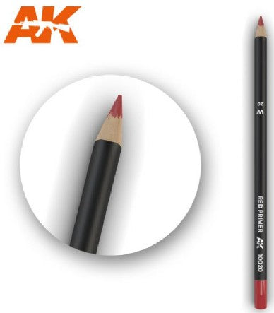 AK Interactive 10020 Weathering Pencils: Red Primer (5/Bx)