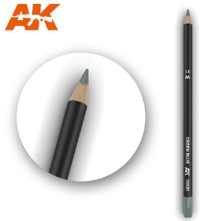AK Interactive 10021 Weathering Pencils: Green Blue (5/Bx)