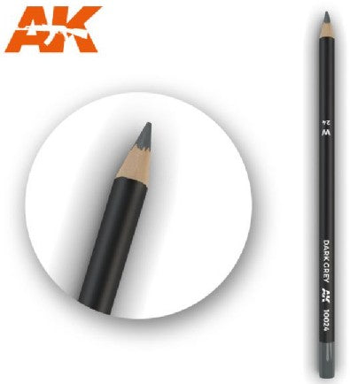 AK Interactive 10024 Weathering Pencils: Dark Grey (5/Bx)