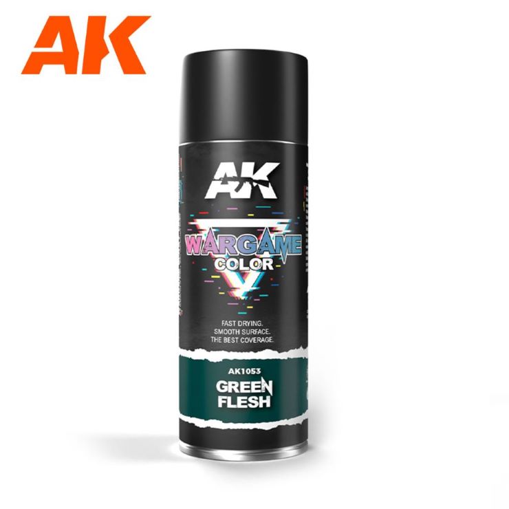 AK Interactive 1053 Wargame Color: Green Flesh Paint 400ml Spray (D)