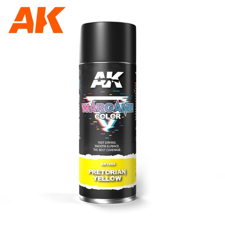 AK Interactive 1055 Wargame Color: Pretorian Yellow Paint 400ml Spray (D)