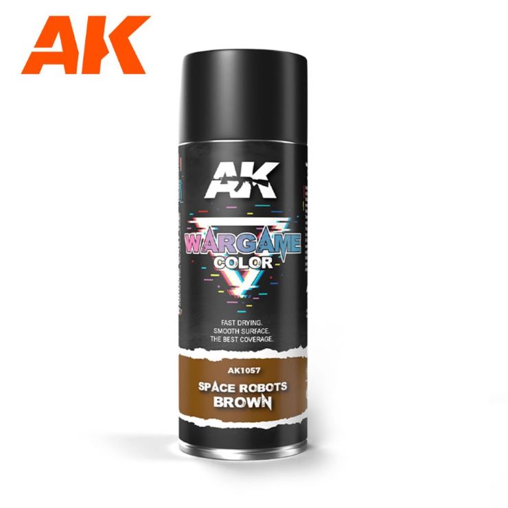 AK Interactive 1057 Wargame Color: Space Robots Brown Paint 400ml Spray (D)