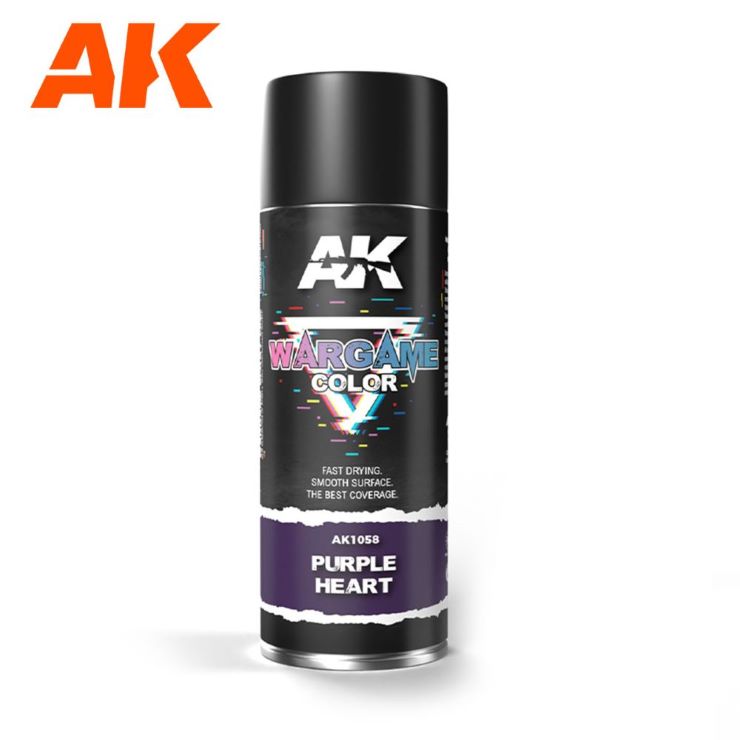 AK Interactive 1058 Wargame Color: Purple Heart Paint 400ml Spray (D)