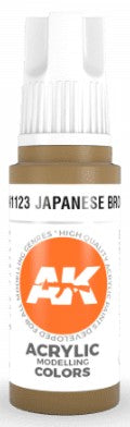 AK Interactive 11123 Japanese Brown 3G Acrylic Paint 17ml Bottle