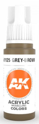 AK Interactive 11125 Grey Brown 3G Acrylic Paint 17ml Bottle