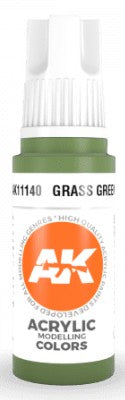 AK Interactive 11140 Grass Green 3G Acrylic Paint 17ml Bottle