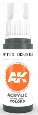 AK Interactive 11173 Ocean Blue 3G Acrylic Paint 17ml Bottle