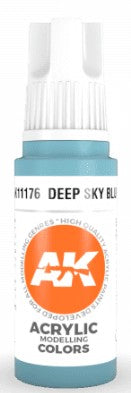AK Interactive 11176 Deep Sky Blue 3G Acrylic Paint 17ml Bottle