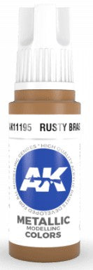AK Interactive 11195 Rusty Brass Metallic 3G Acrylic Paint 17ml Bottle