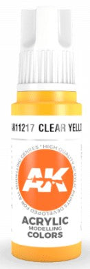 AK Interactive 11217 Clear Yellow 3G Acrylic Paint 17ml Bottle