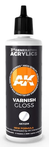 AK Interactive 11239 Gloss 3G Acrylic Varnish 100ml Bottle