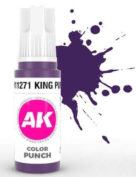 AK Interactive 11271 Color Punch: King Purple 3G Acrylic Paint 17ml Bottle
