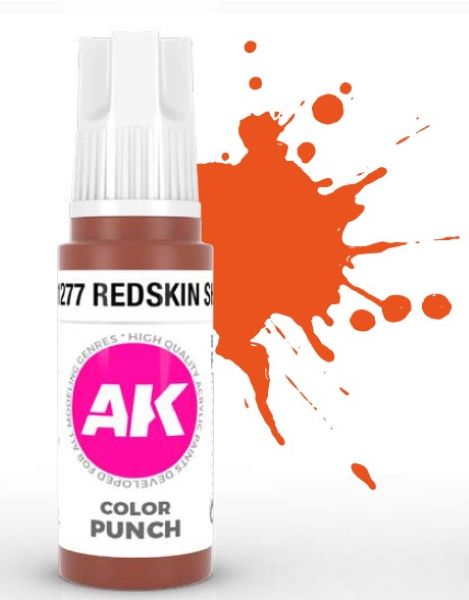 AK Interactive 11277 Color Punch: Redskin Shadow 3G Acrylic Paint 17ml Bottle